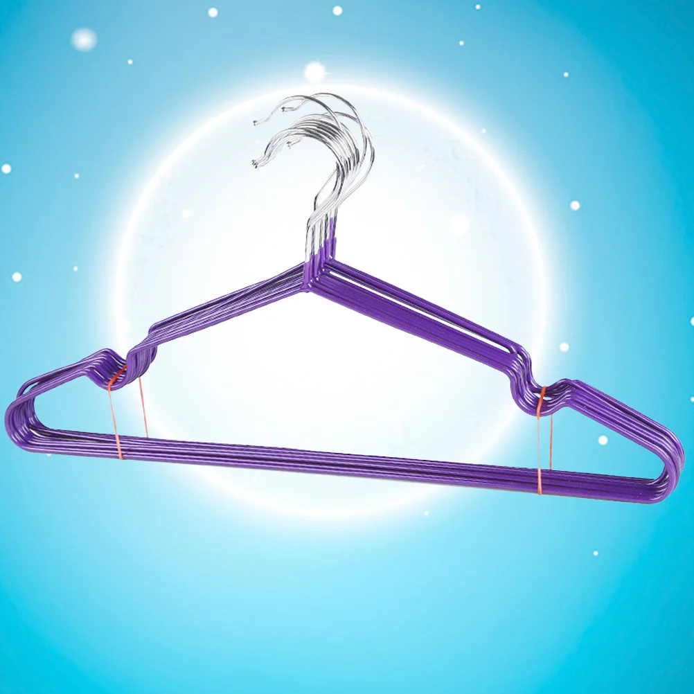 

10Pcs Non-Slip Metal Clothes Hangers Lightweight Strong Coat Hangers Ideal for Shirts Sweaters Dresses Clothes Hanger