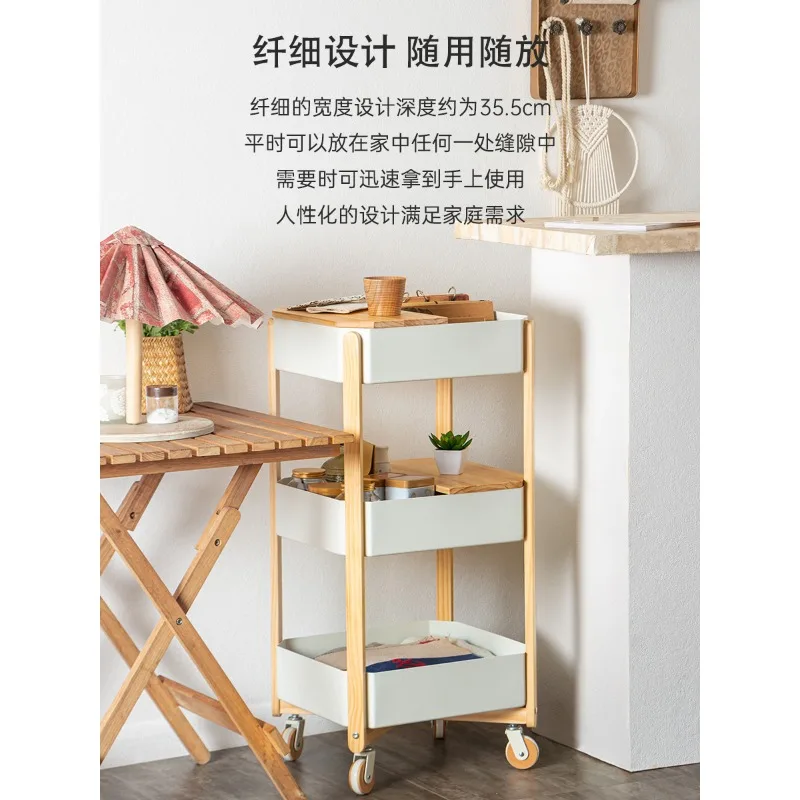 Porone Japanese-style trolley moves small coffee table, a few wrought iron sofas, tables, storage cabinets and bedside corners.