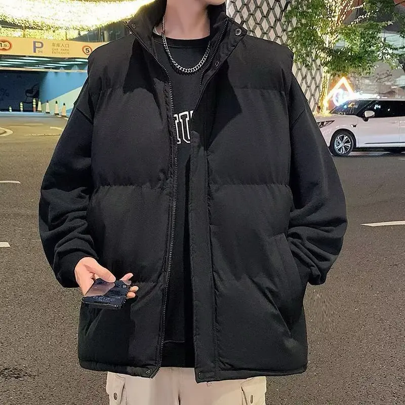 

Хлопковый жилет, мужской весенний наряд 2025 года, новая свободная куртка-бретелька с воротником-стойкой, модная верхняя одежда, жилет без рукавов, утолщенный Versio