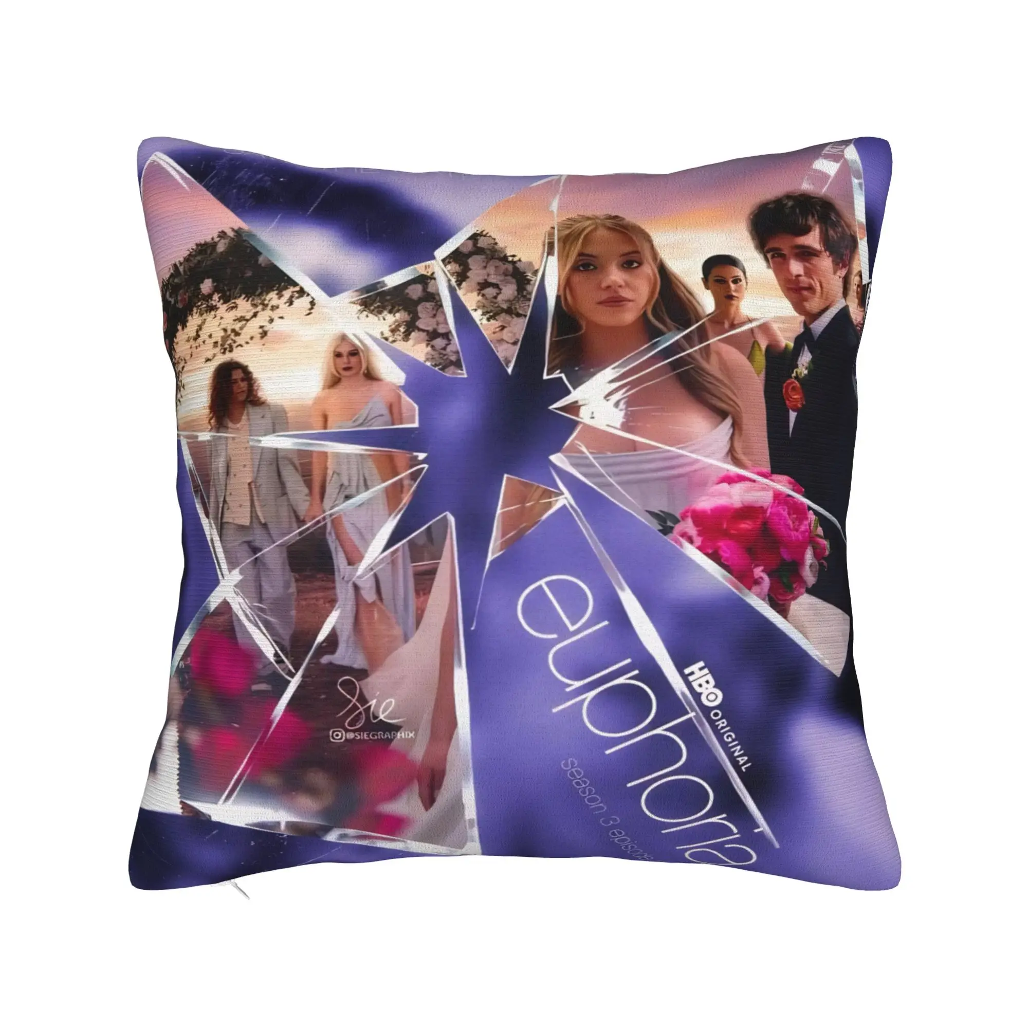 Euphorias Season 3 Housse de coussin décorative imprimée, taie d'oreiller pour canapé, plusieurs tailles