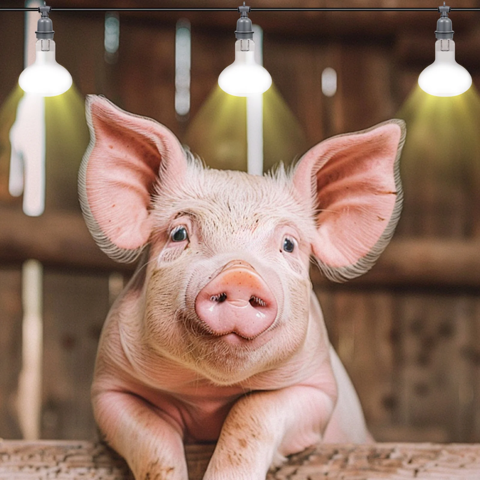 

Ceramic Screw Lamp Holder Waterproof Vintage Porcelain Light Socket E27 Base for Farm Livestock Lighting and Incubation Use