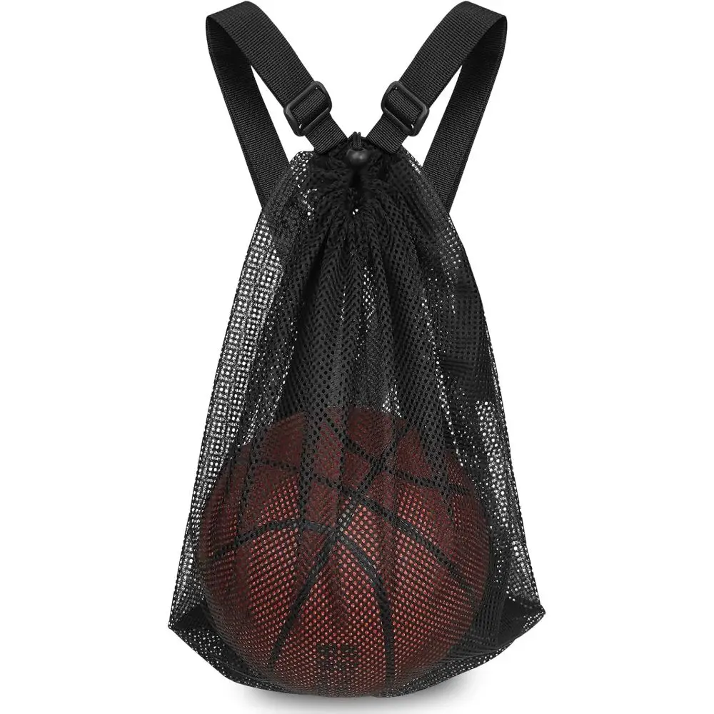 Single Ball Bag Basketball Mesh Bag Crossbody Carrying Case Basketball Backpack Storage Bags Sport Organizer