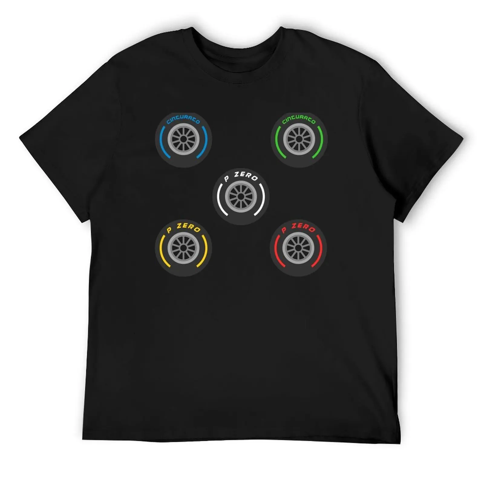 

F1 Tyres T-Shirt oversizeds anime clothes man t shirt Men's t shirts