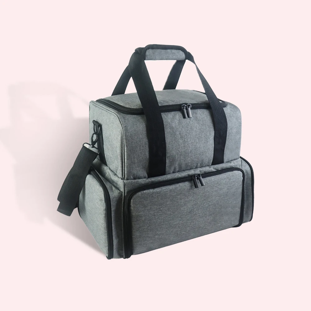 Borsa Organizer per smalto in Nylon custodia rimovibile per unghie con cerniera accessori di bellezza multifunzionali portatili ad alta capacità