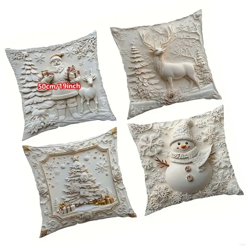 Soft Fushia Holiday Pillowcases Set 3 Sizes Christmas Living Room J0MC