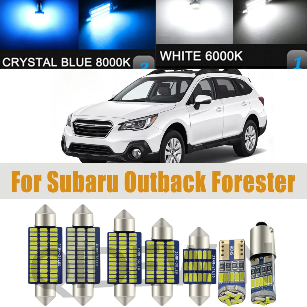 LED Interior Light Kit For Subaru Outback BP BR BS Forester SG SH SJ SK Impreza WRX STI XV Crosstrek Legacy BRZ Levorg