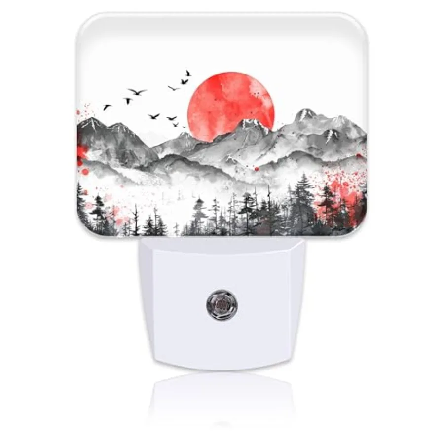 Night Light Ink Painting Nightlight Plug into Wall with Dusk to Dawn Sensor for Kid Girls Boys Women Men Room, Hallway, Kitchen