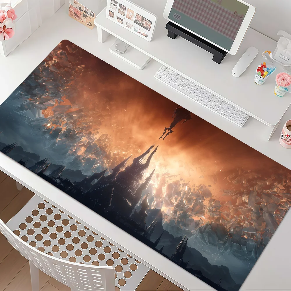 Game W-world Of W-warcraft Mouse Pad Anti Slip Rubber Edge Locked Thickened Laptop Gaming Desk Mat