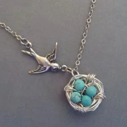 Fashion Bird Nest Women's Necklace as a Jewelry Gift for Women's Holiday Anniversary aesthetic pendants