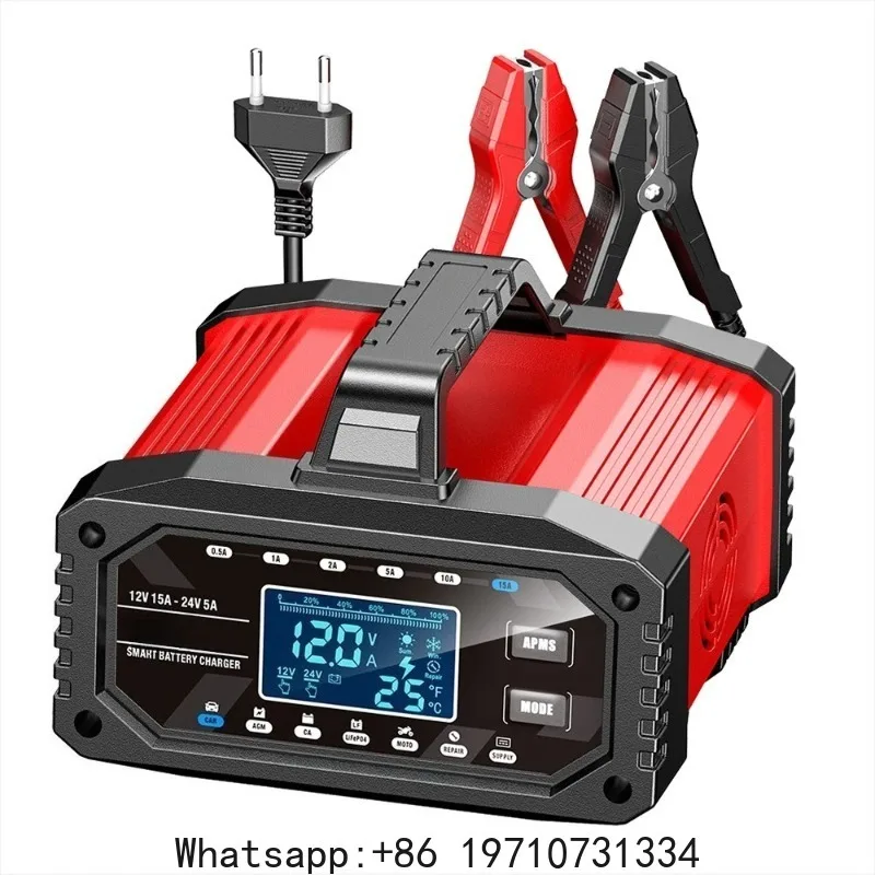 

Car Smart Battey Charger Handheld 7-stage For AGM GEL SLA Lead-Acid LiFePO4 RV Truck SUV Motorcycle Accessories