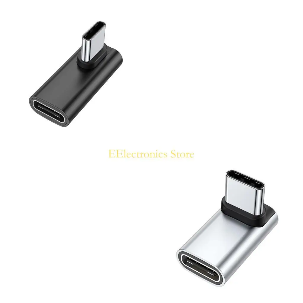 B03C 90 Degree Type C Extension Adapter USB C Female to USB C Male Converter Extended