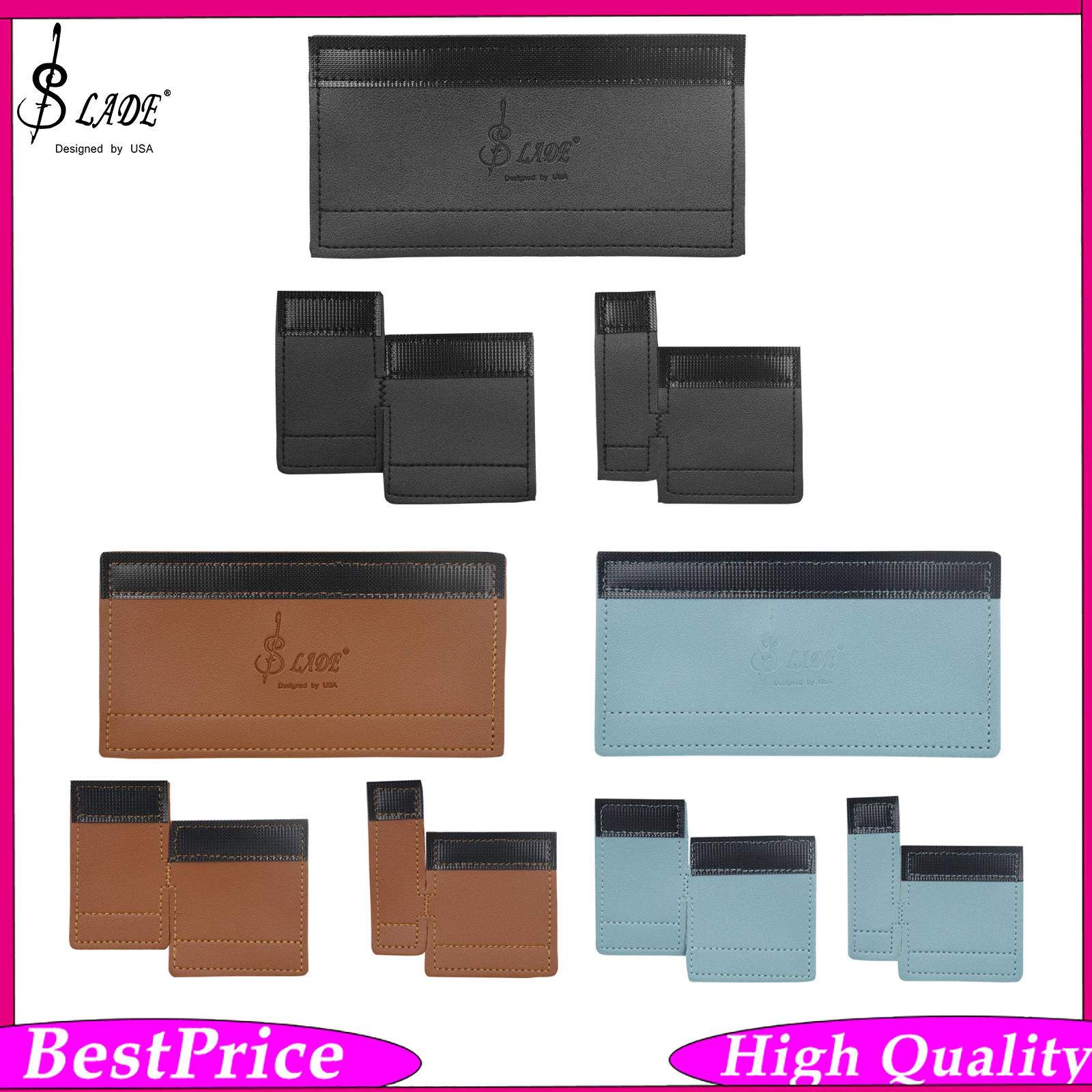 ND326 Trombone Protective Cover PU Leather Sleeve Guard Non-slip Grip Cover for Brass Instrument Accessories Performance