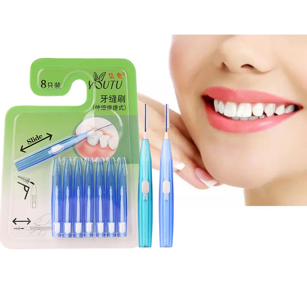 8Pcs Interdental Brush High Quality Comfortable Grip Tooth Cleaning Brush for Gums Plaque Removal Portable Toothpick Cleaner