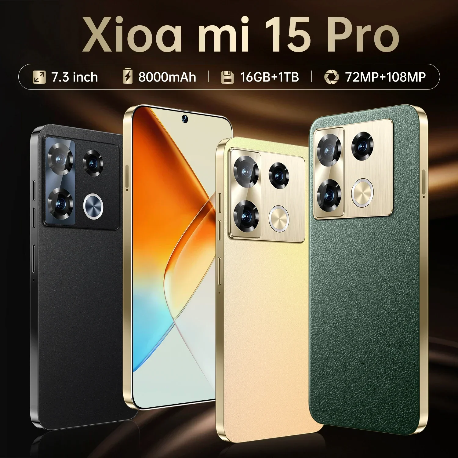 Original Mobile Phones Deals Xioa mi 15 Pro Smartphone 7.3 inch Full Screen 4G 5G Cell Phone 8000mAh Brand New Phones Global