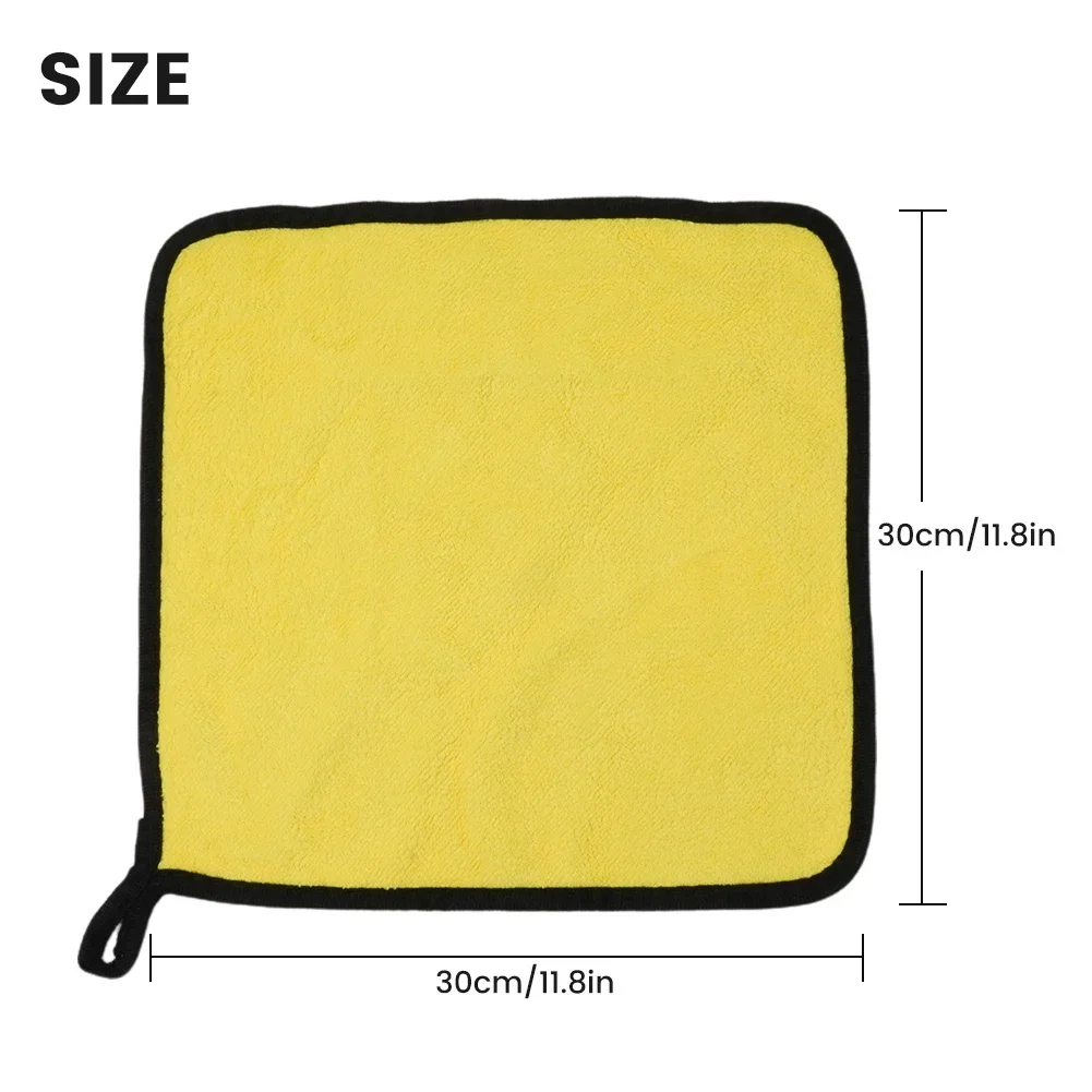 Microfiber Cleaning Towel Thicken Soft Drying Cloth Car Body Washing Towels Double Layer Clean Rags Never Scrat 30/40/60cm