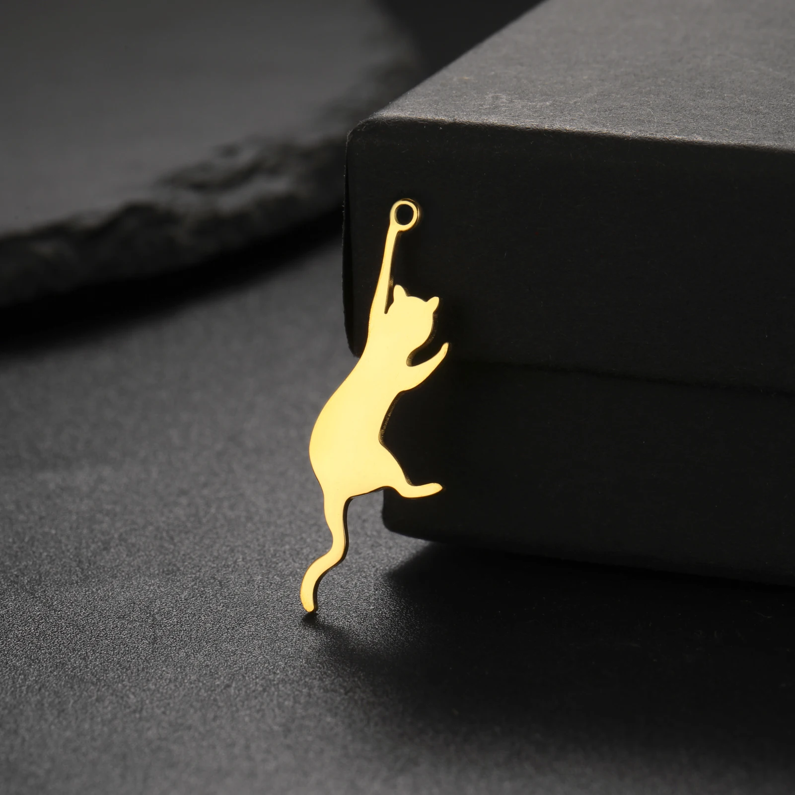 COOLTIME 5 Stück/Beutel süße Katze Edelstahl Anhänger Tier Haustier Charms für Schmuckherstellung Halskette Armbänder DIY Zubehör – Detail 19