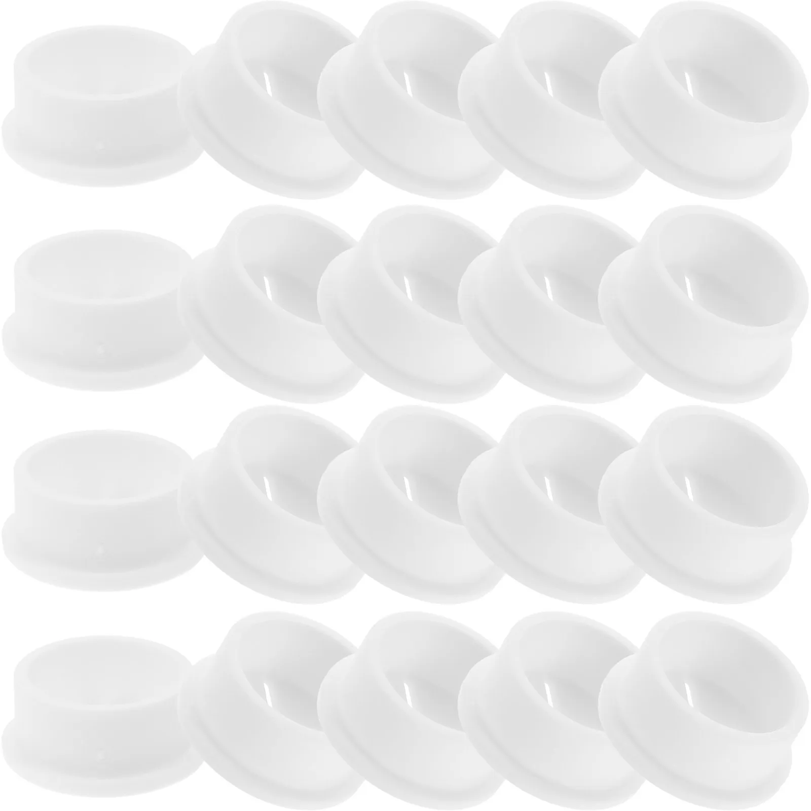 20Pcs Rubber Grommet Kit Cable Hole Plugs for Desks Cabinets Workstations Dustproof Wire Protectors Flexible Edge Protection
