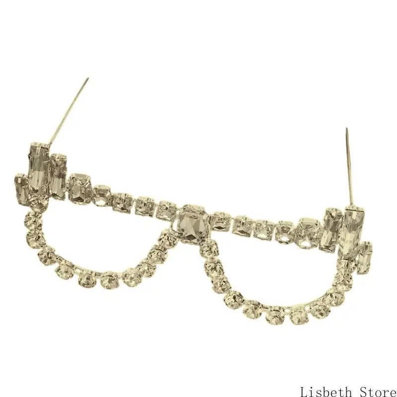 124A Kristallbrille ohne Linse, Strasssteine, Sonnenbrille, Glasrahmen für Damen und Herren