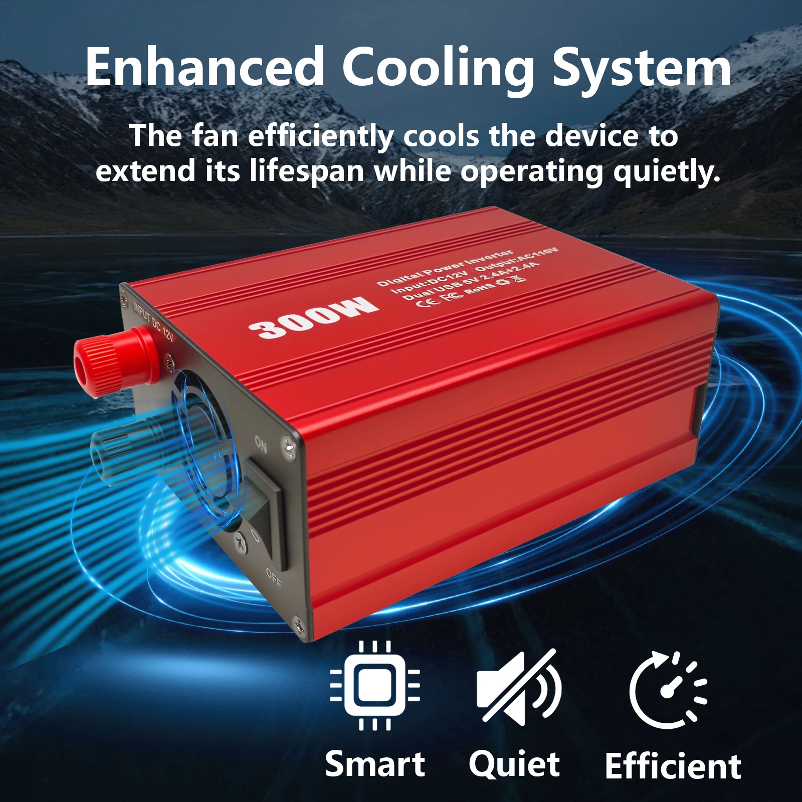 12 فولت 220 فولت 600 واط الذروة قوة عاكس طاقة السيارة تعديل شرط لموجة العاكس 300 واط تصنيف مقبس USB السيارات العاكس محول #4
