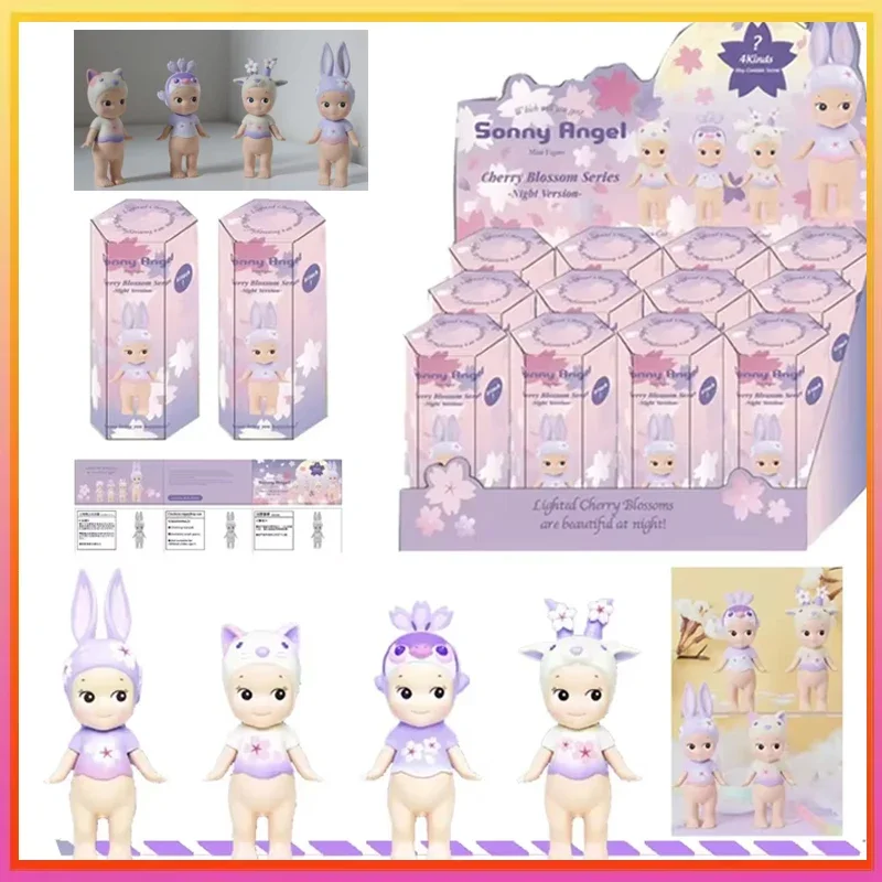 

Blind Box Angel Sakura Purple Series Cute Character Mystery Box Doll Car Desktop Decoration Model Limited Edition Gifts