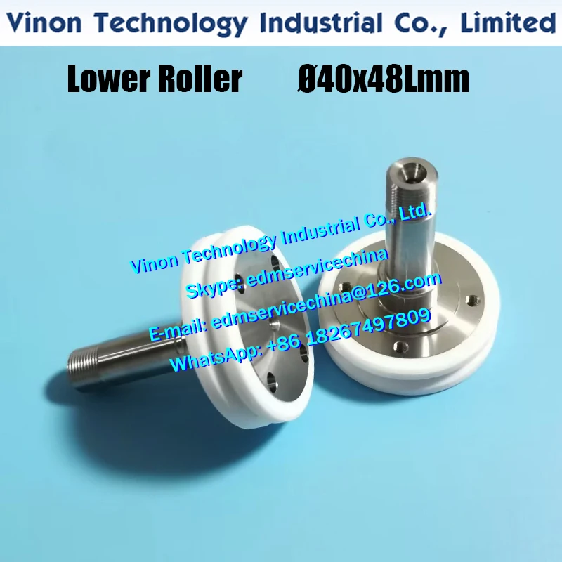 Accutex Lower Ceramic Roller OD40x48Lmm, edm Wire Guidance Wheel for Lower Head ACCUTEX YAWTL062A MYAWTL016E edm spare parts