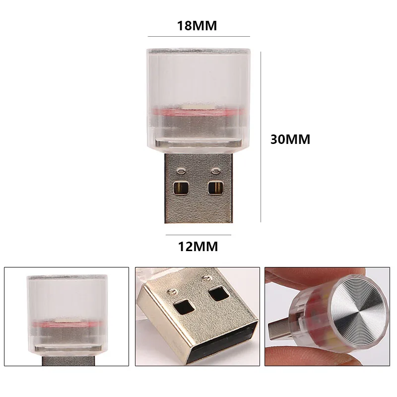 Mini USB Car Ambient Light Colorful Flash LED Portable Atmosphere Lamp Party Flash Auto Interior Decorative Lighting Plug Play