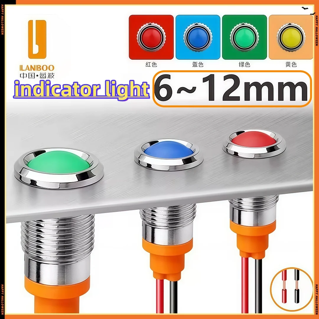 

6-12mm metal Indicator light,Signal light.witchout switch function