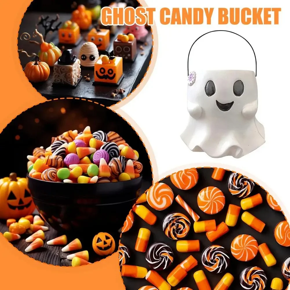 Ghost Bucket Vase Halloween Ghost Treat Buckets Halloween Ghost Bucket Vase for Doorway Bedroom Living Room