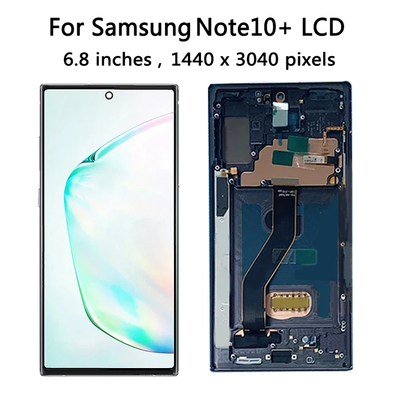 Small Size Oled for Samsung  Note10+ N975F LCD Note 10 Plus Display Touch Screen Digitizer For  Note10+ 5G N976F LCD