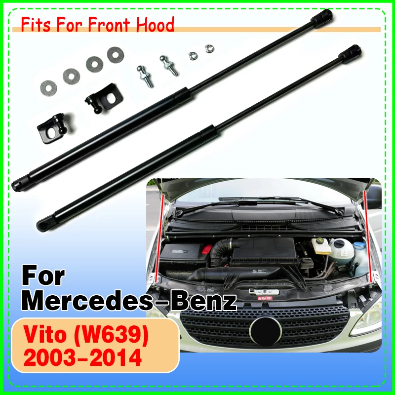 

2PCS Gas Struts For Mercedes-Benz Vito (W639) 2003-2014 Front Hood Bonnet Modify Lift Support Shock Damper Absorber Prop Rods