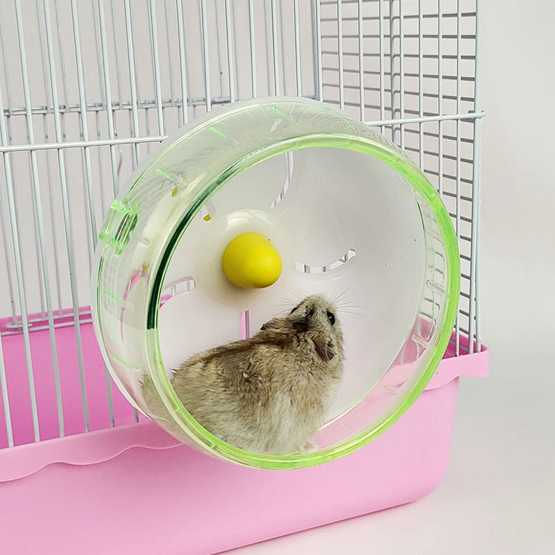 1Pc Hamster Running Disc Toy Silent Small Pet Waterproof Cage Rotating Jogging Wheel For Golden Bear Guinea Pig Pet view 4