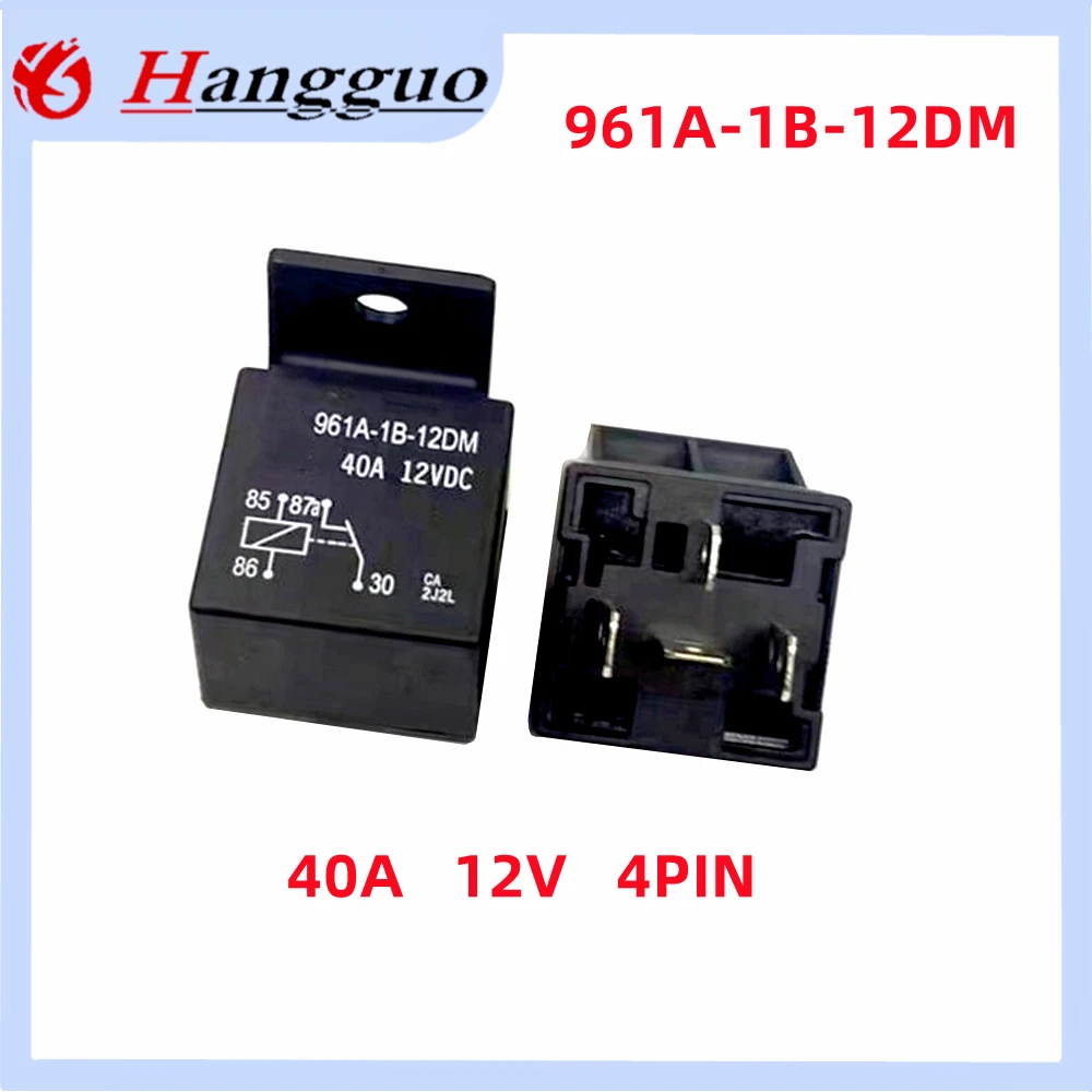 2PCS/Lot  961A-1B-12DM  40A 12V 4PIN  automotive relay 4 pin with base GPS navigation normally closed automotive Relay