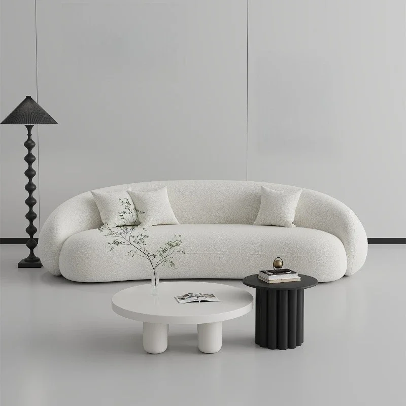 Sofá de Salón Suave y Elegante para Apartamento, Diseño Estético, Sofás Vintage de Madera para Salón, Muebles de Salón de Diseño