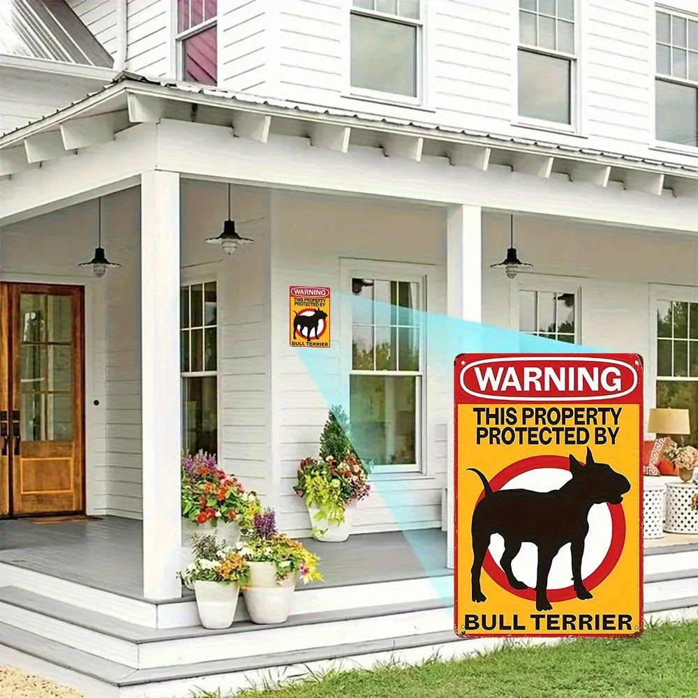 1 Fun Bull Terrier Metal Sign - 