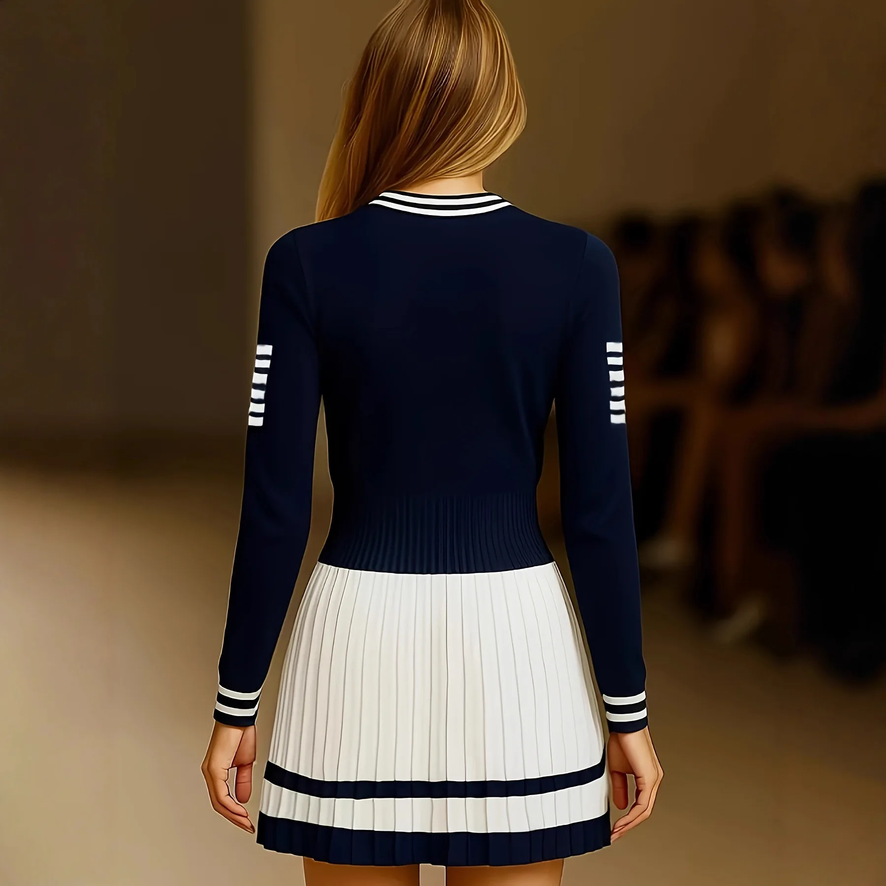 2026 Temperament Simple All Match O Neck Long Sleeve Pullovers Y2k Constrast Color Striped Women Jumper Harajuku French Lazy Top