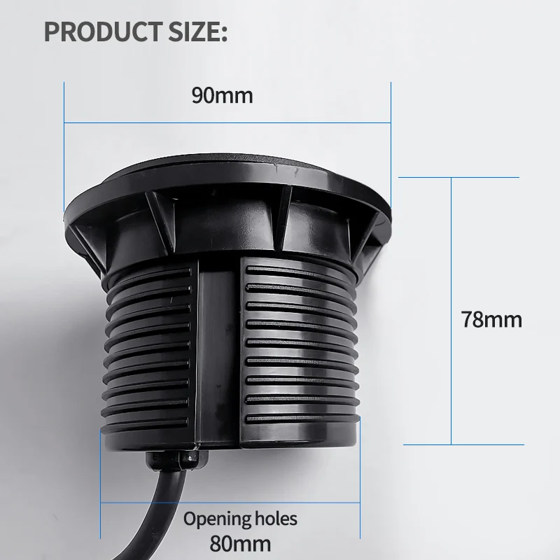 Desktop socket Multifunctional EU Socket with 2USB/USB Type-C Recessed Desktop Plug Round Socket