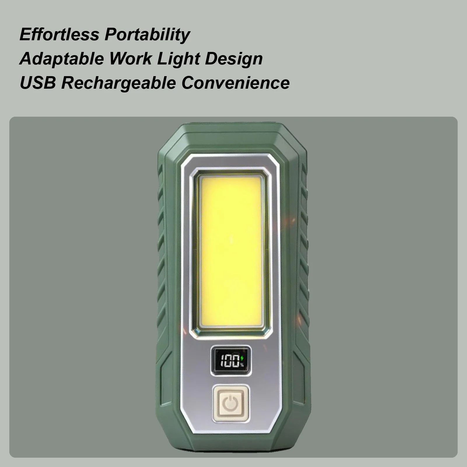 

Светодиодный рабочий фонарь 1200 мАч Магнитный светодиодный фонарик Цифровой дисплей Освещение отключения электроэнергии для кемпинга Открытая палатка Гаражный магазин Рабочий автомобиль
