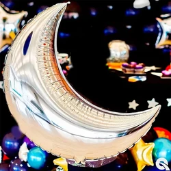 1pcs 36 inch silver crescent moon themed party decoration balloon