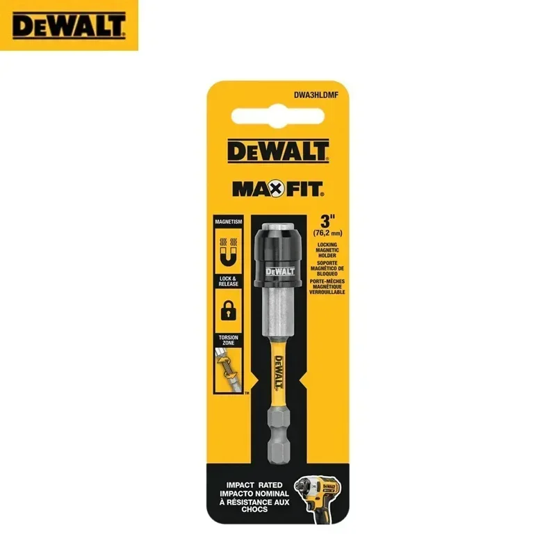 Imagem -05 - Dewalt Max Fit Cabo de Extensão Magnética Hexagonal Suporte de Posicionamento de Bloqueio Dewalt Acessórios para Ferramentas Elétricas Dwaf3hldmf