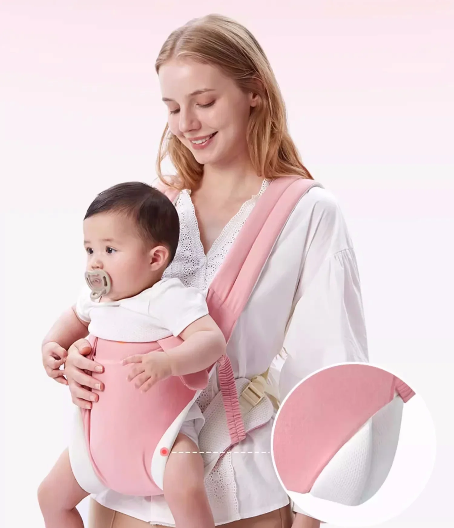 4 In 1 Multifunction Baby Carrier Front Facing Infant Sling Wrap Baby Kangaroo Bag Washable Lumbar Stool Baby Carrier Strap