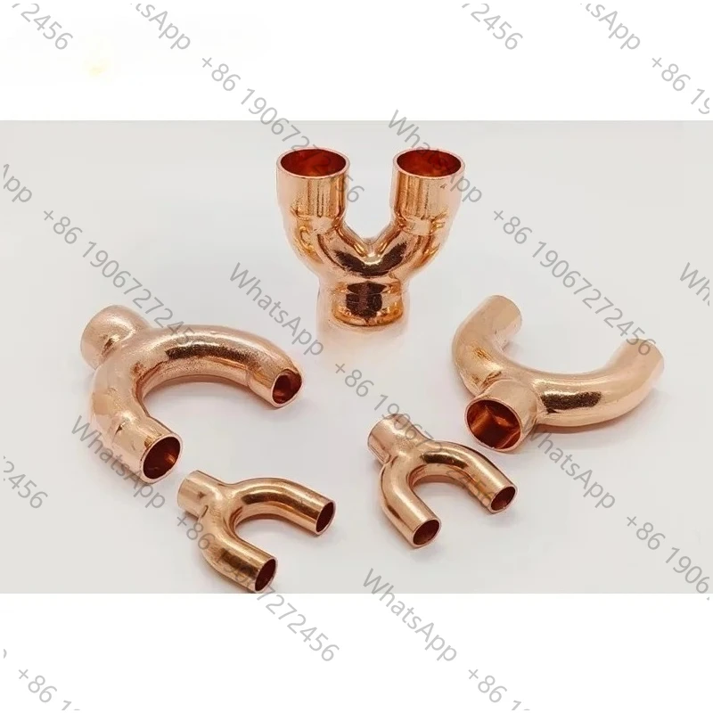 Y-Branch Copper Tee Reducer Flare End Thickened Socket Welding Pipe Fitting 6~35mm