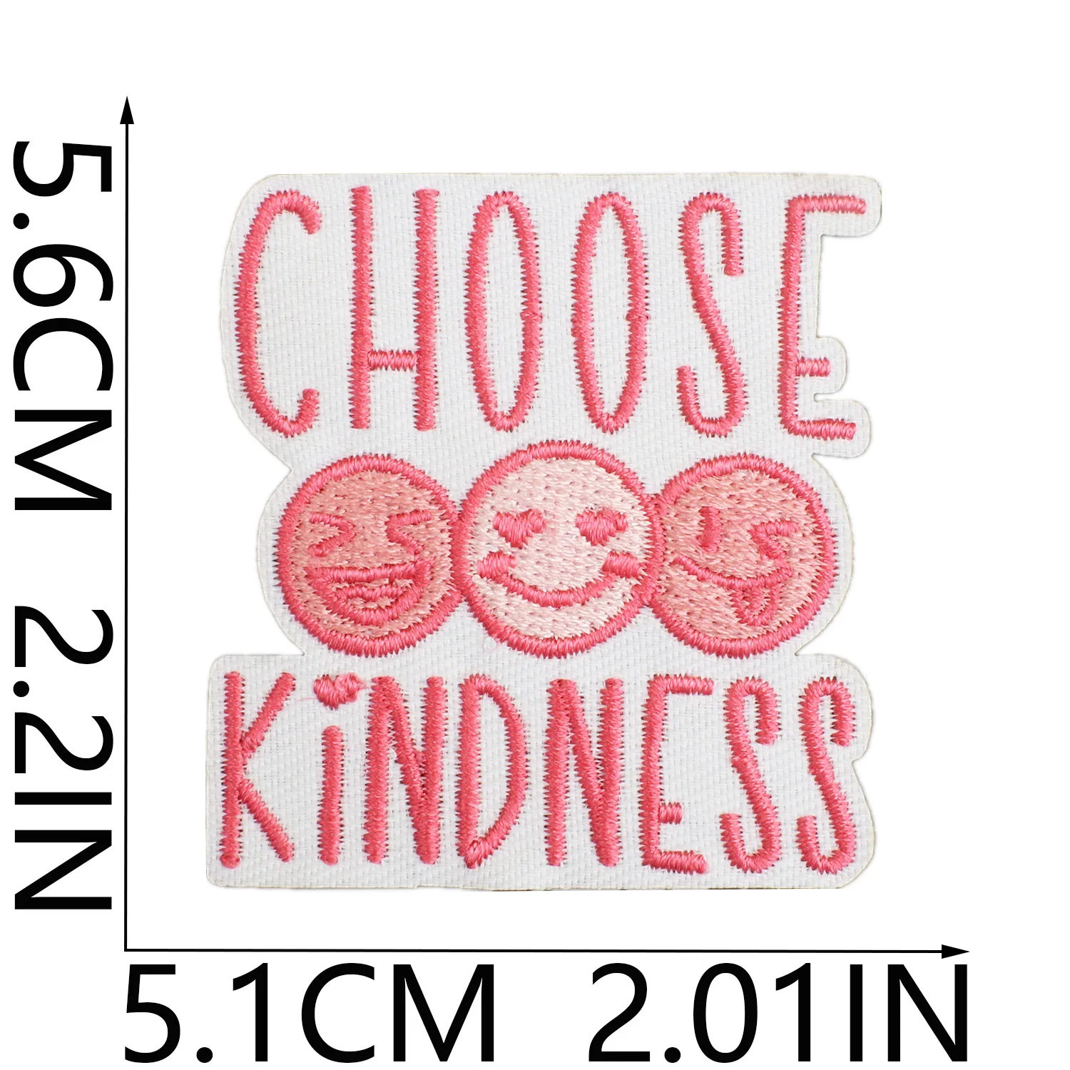 Citazioni motivazionali rosa ricamo ferro su toppe per abbigliamento per ragazze lettere Positive Appliques Kind Smile Heat Seal Stickers