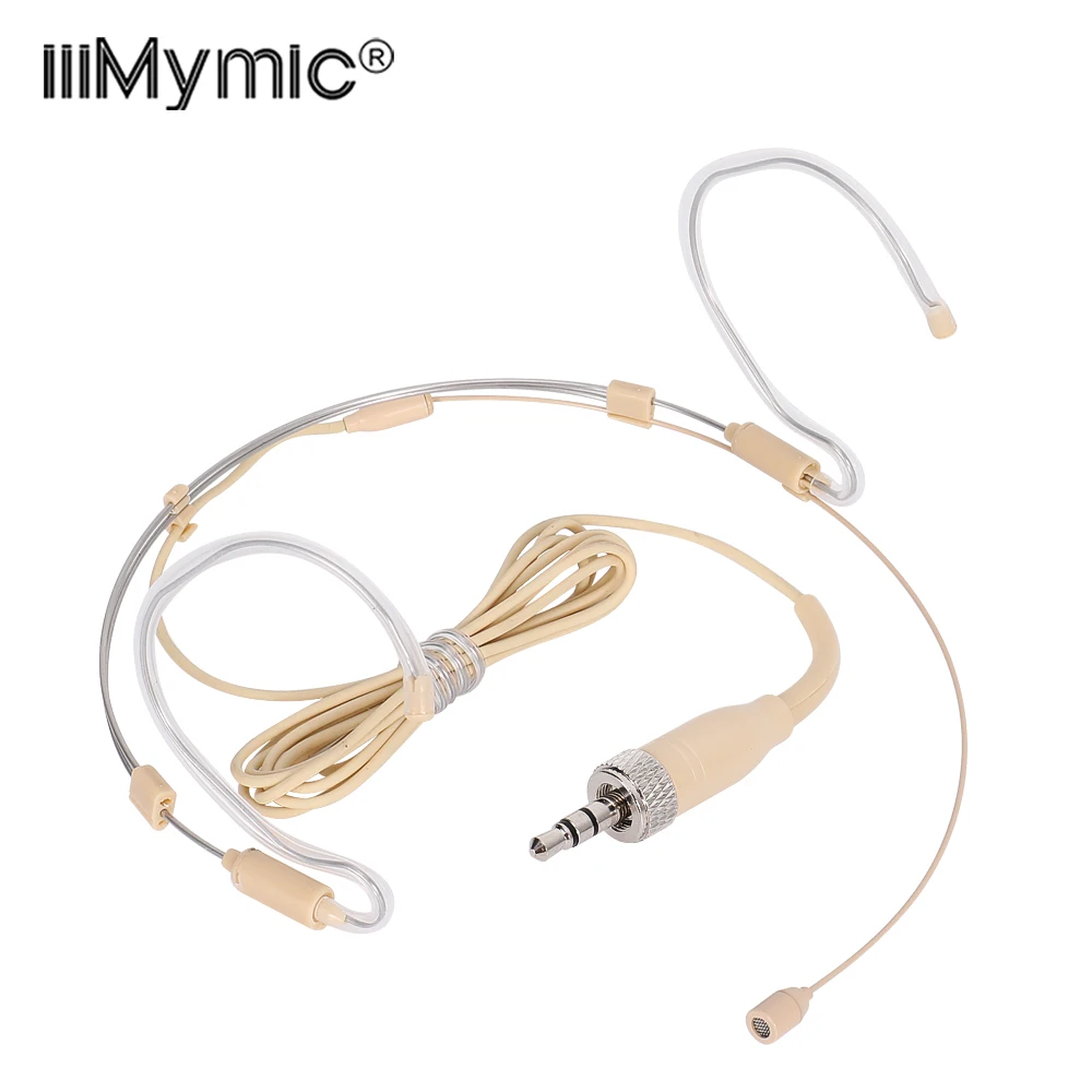 

iiimymic Adjustable Headset Microphone 3.5mm Jack TRS Lockable Headworn Mic Foldable For Sennheiser Wireless BodyPack Children