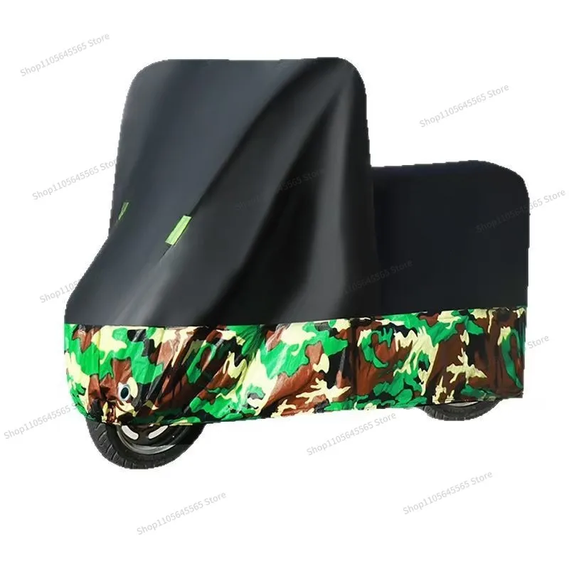 For General Motorcycle Sunscreen Rain Cover Coated Silver Oxford Cloth Rain and Dust Motorcycle Clothing Car Cover