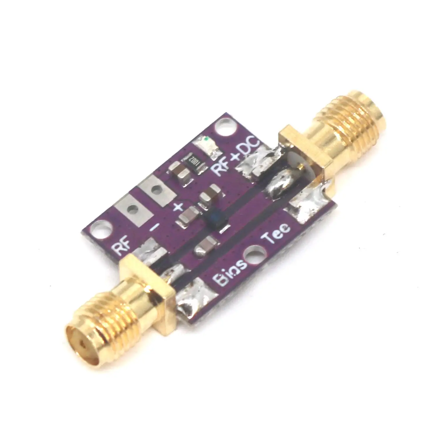 10MHz-6GHz RF Bias Tee DC Blocker, Coaxial Feed Injector For HAM Radio RTL-SDR, LNA Amplifier & Helium Miner WIFI 5.8Ghz Drone