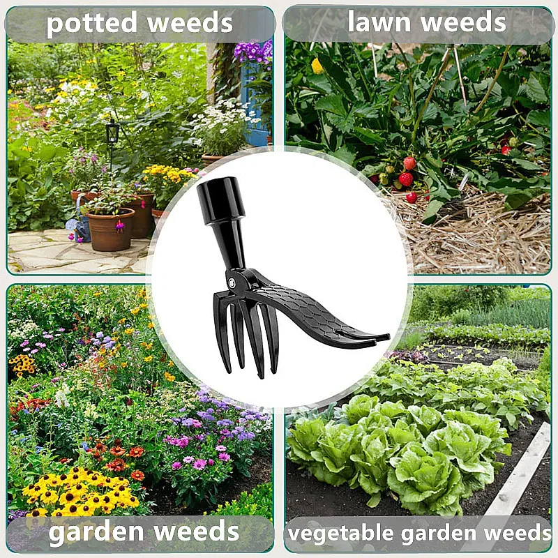 Weeder Stand Up Weed Puller Tool Claw Weeder Root Remover Outdoor Killer Tool with Foot Pedal Outdoor Garden Weed Puller