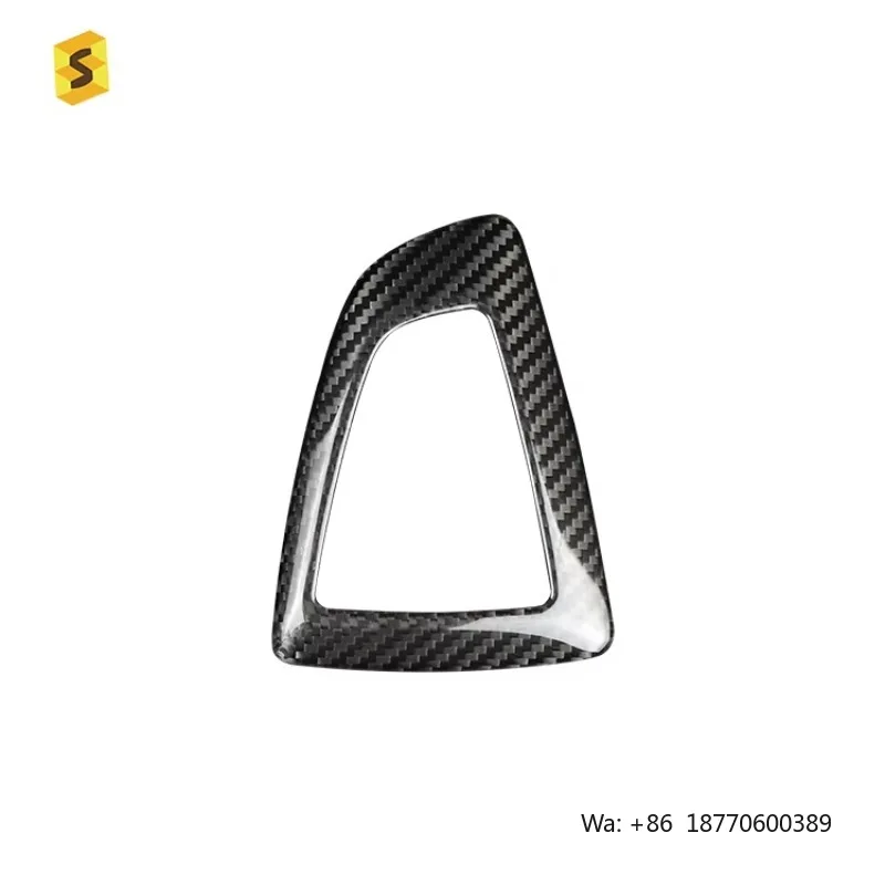 F20 F21 F30 F34 Real Carbon Fiber Normal Twill Car Interior Accessories Carbon Fiber Gear Knob Panel Cover for BMW