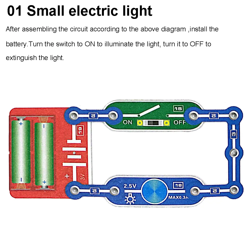 Science Experiments Kits Circuits Electronic For Kids 31 Piece Circuito Electrico niños For Children STEM Toys Science Kits New