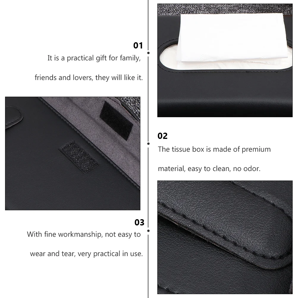 

2 Pcs Car Seat Tissue Box Paper Container Towel Easy Clean Holder Case for Storage Napkin with Fine Workmanship Organizer