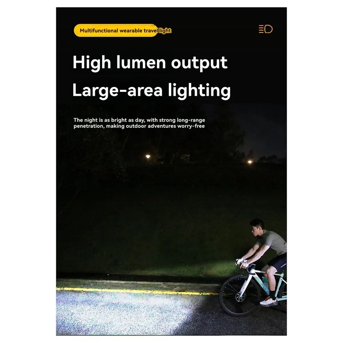X08A Rechargeable Wrist Mount LED Light for Outdoor Activities Waterproof IPX5 3 Modes & SOS Ideal for Camping Cycling Green